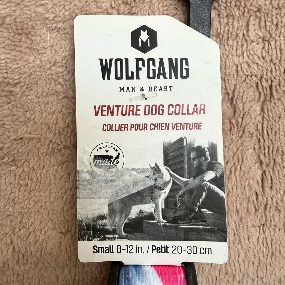 Wolfgang Venture Dog Collar Size Small 8-12 Inches Purple Pink NWT